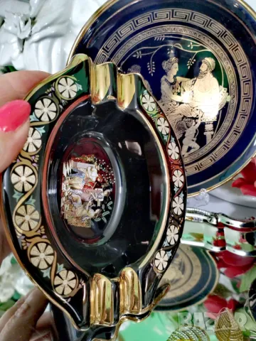 Комплект позлатени колекционерски 'съдове' Fakiolas-Greece-24k gold, снимка 12 - Декорация за дома - 48897308