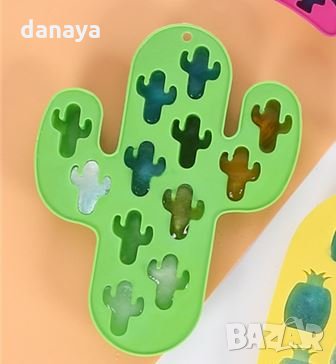 1518 Силиконова форма за лед кактусчета 12 гнезда, снимка 2 - Форми - 29116822