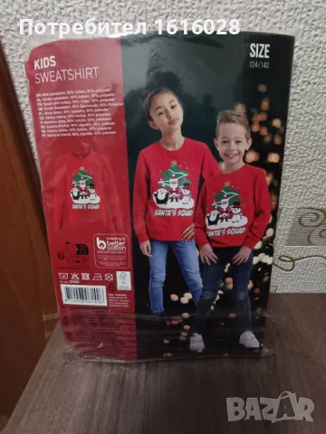 Коледна блуза р.134/ 140, снимка 4 - Детски Блузи и туники - 48496175