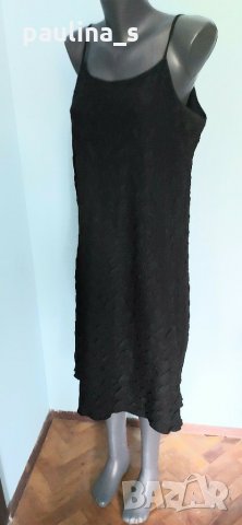 Копринена "Малка черна рокля" за повод или офис / голям размер , снимка 2 - Рокли - 29469471