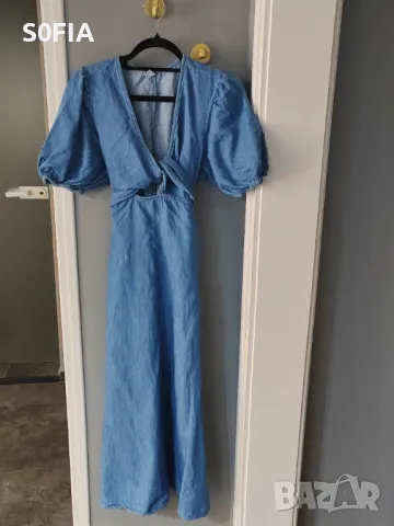 Дънкова дълга рокля L размер