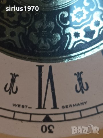 западногермански каминен месингов механичен часовник, снимка 2 - Стенни часовници - 44358454