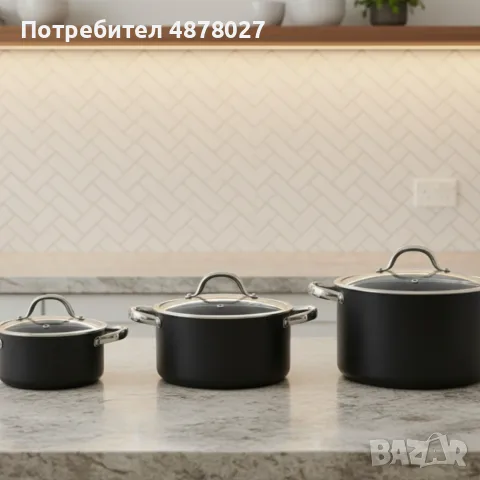 Алуминиева тенджера с мраморно покритие и капак – здравословно готвене без загаряне, снимка 8 - Съдове за готвене - 55709957