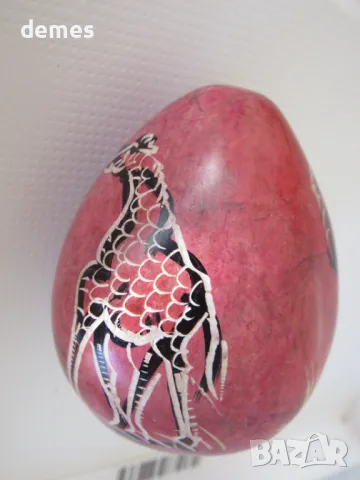 Декоративно яйце с поставка, изработено от сапунен камък, снимка 9 - Декорация за дома - 49421998