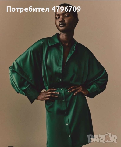 Сатенена рокля, снимка 2 - Рокли - 54192060