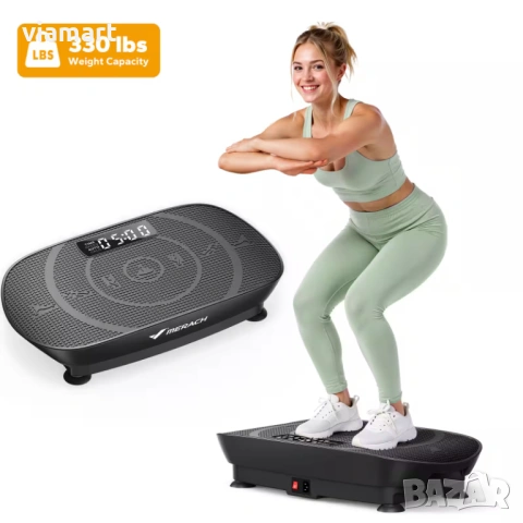 Виброплатформа MERACH CV30 Black SLIM, 10 нива на интензивност, снимка 2 - Фитнес уреди - 53048914