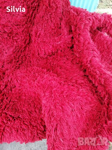 Губер червен 1.70/2.20-домашен, вълна - 50 лв. , снимка 2 - Покривки за легло - 30292372