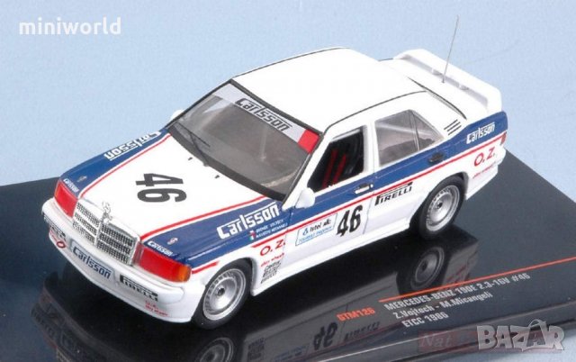 Mercedes 190E 2.3-16V ETCC 1986 - мащаб 1:43 на IXO моделът е нов в PVC дисплей-кейс