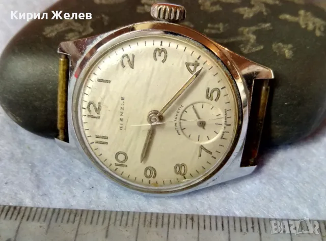 KIENZLE ANTIMAGNETIK MADE in GERMANY Стар РЯДЪК МОДЕЛ МЕХАНИЧЕН РЪЧЕН НЕМСКИ ЧАСОВНИК РАБОТЕЩ 49575, снимка 8 - Антикварни и старинни предмети - 48443990