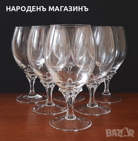 NACHTMANN – Немски кристал сервиз Кристални чаши за вино 6 броя  