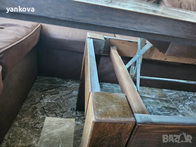 Дървена маса, разтегателна и повдигаща се. Става за трапезна и холна., снимка 9 - Маси - 55964147