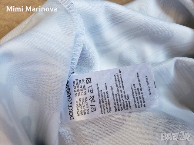  Рокля D&G  с флорални елементи, снимка 2 - Рокли - 30480057