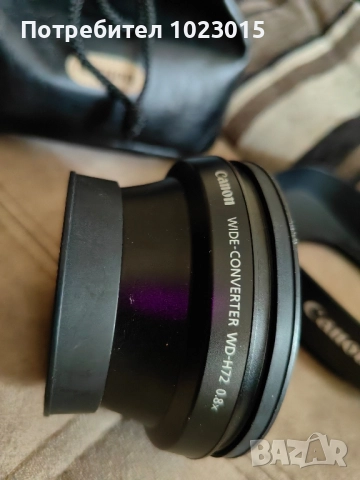 Широк конвертор Canon wd-h72 за видеокамера Canon XH A1, снимка 3 - Обективи и филтри - 52668247