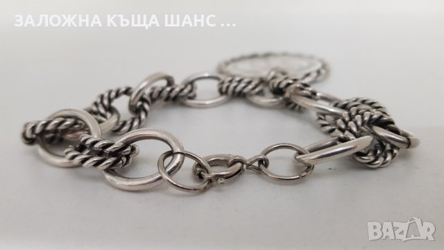 Стара сребърна гривна с монета в обков 1933г San Marino 20 lire, снимка 6 - Антикварни и старинни предмети - 40244005