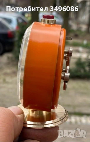 Стар съветски механичен будилник СЛАВА 11 камъка, снимка 12 - Колекции - 54058934