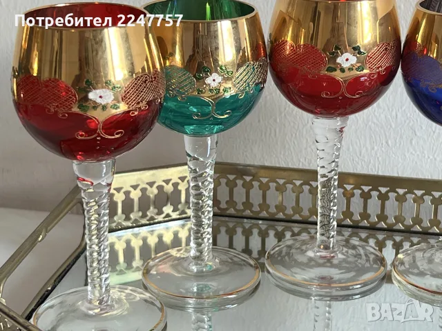 Сервиз бохемски кристал, снимка 3 - Чаши - 56091415