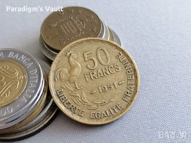 Монета - Франция - 50 франка | 1951г.