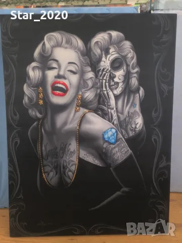 Светеща картина с LED осветление - Marilyn Monroe 