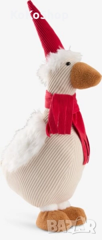 Плюшена патица за коледна украса-48 см./коледна декорация/коледна украса, снимка 3 - Декорация за дома - 52372916