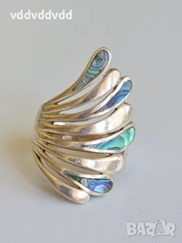 Сребърен пръстен с Кралски седеф проба 925