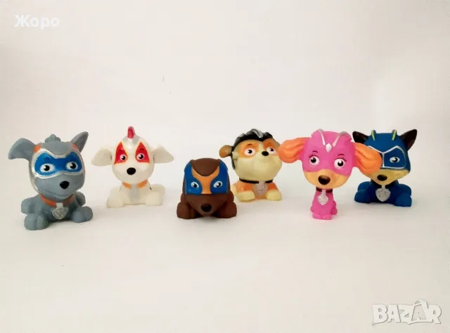 Комплект гумени фигурки Пес патрул 8см 048614, снимка 4 - Фигурки - 48299426