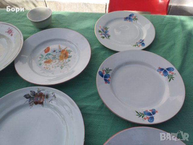 Български порцелан чинии,кана,купа, снимка 7 - Чинии - 34244475