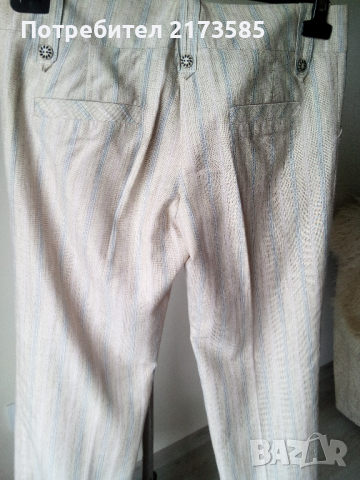 Дамски ленен панталон, снимка 3 - Панталони - 44759428