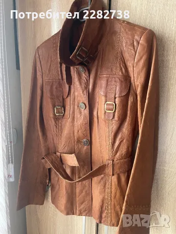 Дамско кожено яке агнешка кожа, снимка 2 - Якета - 48651017