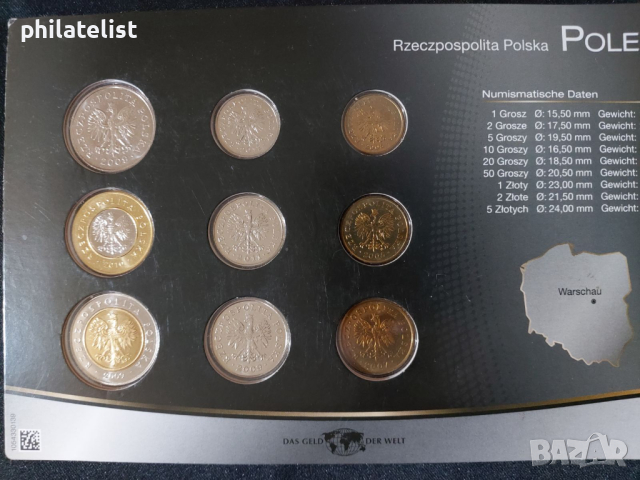 Комплектен сет - Полша , 9 монети 2005-2012, снимка 2 - Нумизматика и бонистика - 44511010