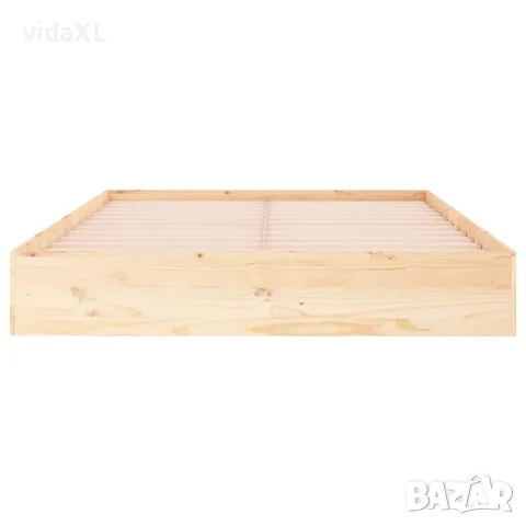 vidaXL Рамка за легло, дърво масив, 120x190 см, Small Double, снимка 5 - Спални и легла - 56147934