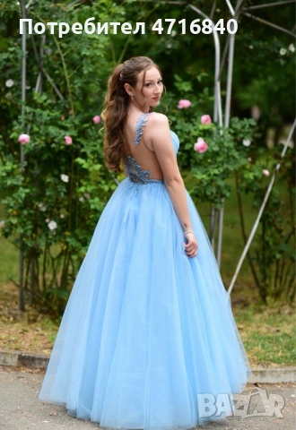 Бална рокля синя, снимка 2 - Рокли - 53196442
