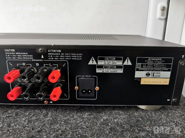 Усилвател Pioneer A-203, снимка 7 - Ресийвъри, усилватели, смесителни пултове - 38861683
