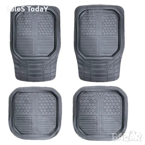 Гумени стелки за кола, Универсални, Черни, Леген, 4 бр