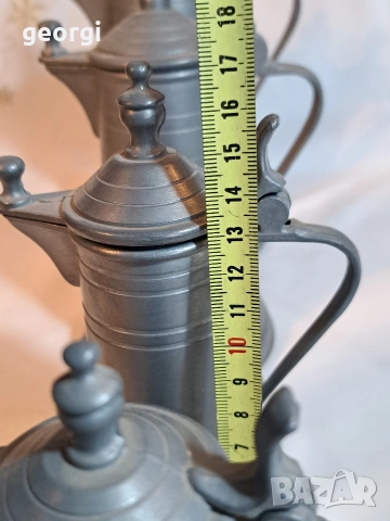 комплект 4 цинкови кани с похлупак 32/1, снимка 10 - Антикварни и старинни предмети - 53093089