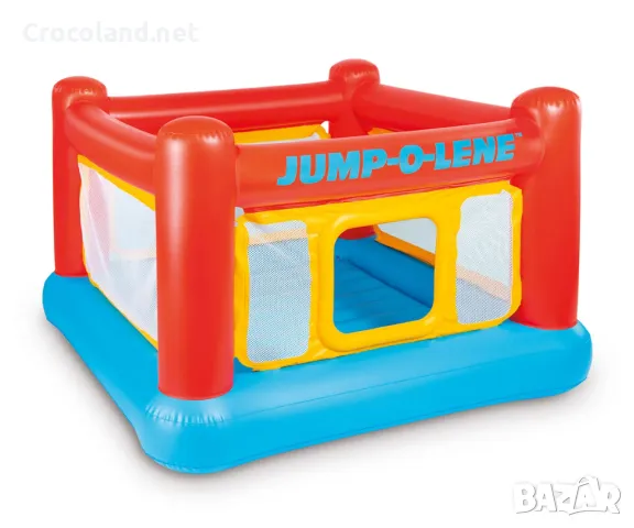 Детски надуваем батут Jump-O-Lene Intex, 174 х 174 х 112 см, PVC, безопасен, цветен