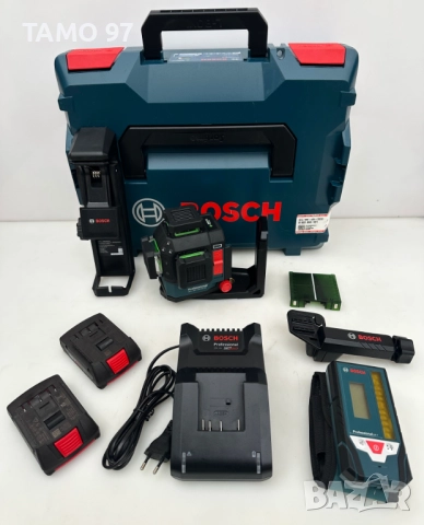 BOSCH GLL 18V-120-33 CG - Линеен лазерен нивелир с приемник като нов!
