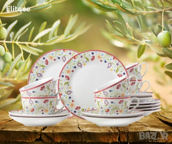 Порцеланов луксозен сервиз,Ritzenhoff & Breker Doppio Shanti 18 части, снимка 6 - Сервизи - 52744274