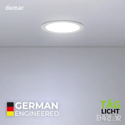 TAG LICHT LED прожектори за вграждане в таван 2 броя, 6W кръгли, IP54, 3000K, 4000K, 6000K, снимка 3 - Лед осветление - 49115612