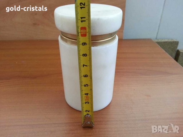 Ретро мраморна кутия с капак, снимка 3 - Антикварни и старинни предмети - 31273772