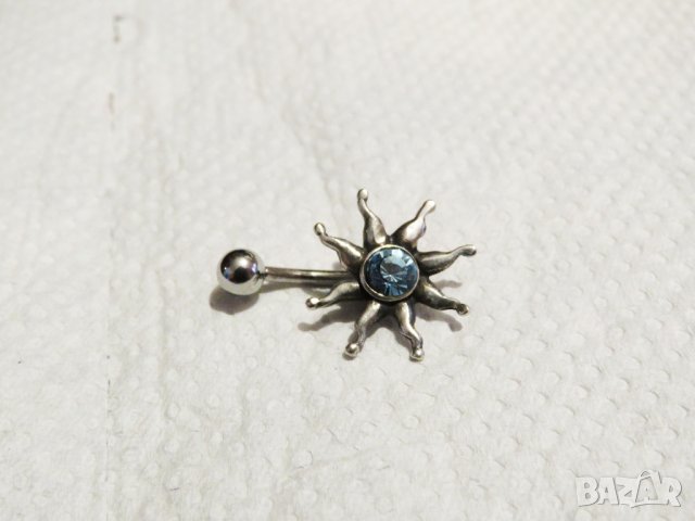 сребърна обица за пъп - бъди екзотична, бляскава и секси  сребро, снимка 5 - Други - 35137136