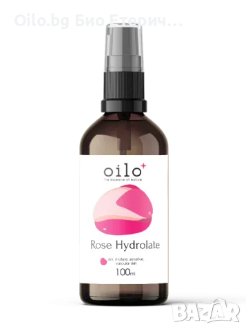 Oilo БИО Етерични масла Роза хидролат - Rose Hydrolate