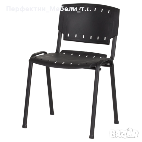 Посетителски стол с пластмасова седалка и облегалка за столова,конферентна зала,училище,занималня