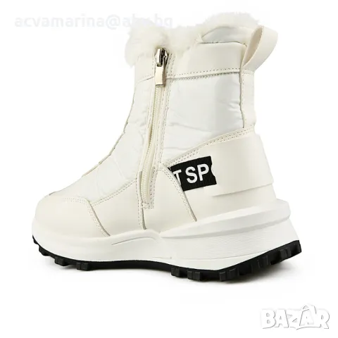 нови бели ботички с топла подплата №39, снимка 4 - Дамски боти - 48189191