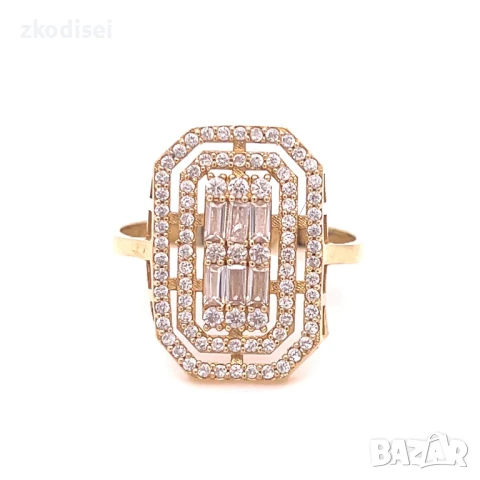 Златен дамски пръстен 2,69гр. 14кр. проба:585 размер:56 модел:32669-6, снимка 1