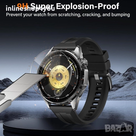 Стъклен Протектор за Часовник Huawei Watch GT6 46mm, снимка 2 - Смарт гривни - 51913034