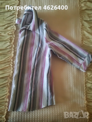 Продавам дамска риза с 3/4 ръкави от материята-крепон , снимка 2 - Ризи - 52106770