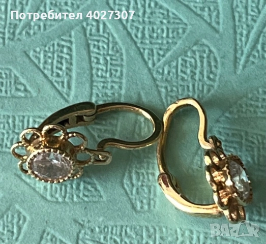 Златни обеци 14К 1,16г., снимка 2 - Обеци - 54263404