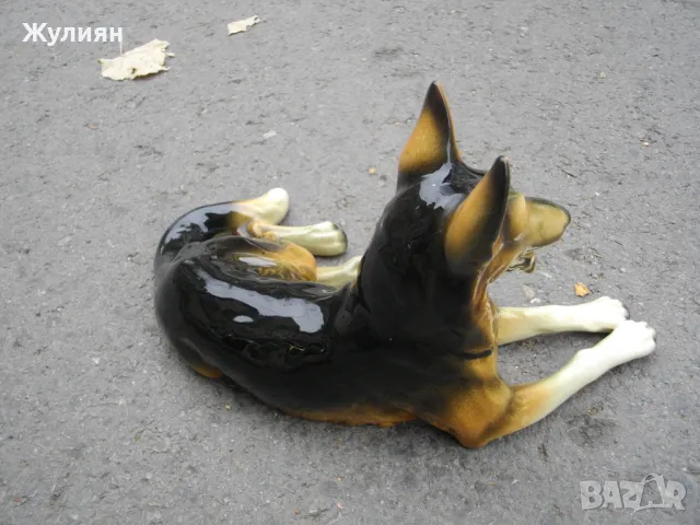 СТАР ПОРЦЕЛАН КУЧЕ НЕМСКА ОВЧАРКА W.GERMANY , снимка 4 - Антикварни и старинни предмети - 47901510