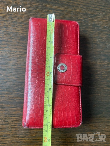 Petek дамски червен кожен портфейл, снимка 5 - Портфейли, портмонета - 53219552