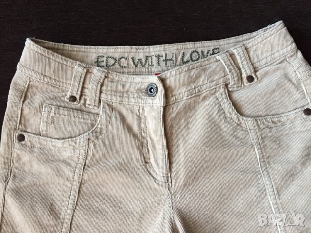 Детски бермуди ESPRIT оригинал, за 158см., от кадифе, бежови джинси, като нови!!!, снимка 3 - Детски панталони и дънки - 11374549